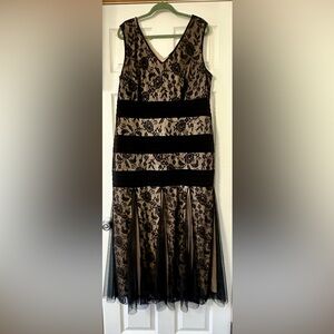 Candalite Women’s Black Lace Semi-Formal Dress – Plus Size 2X